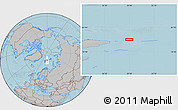 Gray Location Map of the area around 80° 20' 21" N, 29° 49' 30" E, hill shading