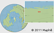 Savanna Style Location Map of the area around 80° 20' 21" N, 49° 13' 30" W