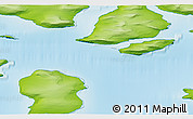 Physical 3D Map of the area around 80° 20' 21" N, 54° 28' 30" E
