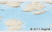 Shaded Relief 3D Map of the area around 80° 20' 21" N, 54° 28' 30" E