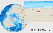 Shaded Relief Location Map of the area around 80° 20' 21" N, 54° 19' 30" W