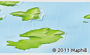 Physical 3D Map of the area around 80° 20' 21" N, 55° 19' 30" E