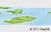 Physical Panoramic Map of the area around 80° 20' 21" N, 55° 19' 30" E