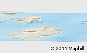 Shaded Relief Panoramic Map of the area around 80° 20' 21" N, 55° 19' 30" E