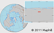 Gray Location Map of the area around 80° 20' 21" N, 55° 10' 29" W