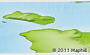 Physical 3D Map of the area around 80° 20' 21" N, 56° 10' 29" E