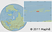 Savanna Style Location Map of the area around 80° 20' 21" N, 56° 10' 29" E, hill shading