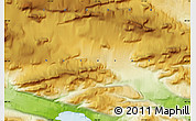Physical Map of the area around 80° 20' 21" N, 72° 10' 30" W