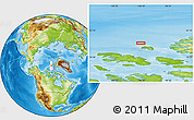 Physical Location Map of the area around 80° 33' 59" N, 100° 13' 29" W