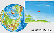 Physical Location Map of the area around 80° 33' 59" N, 108° 52' 30" E