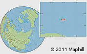 Savanna Style Location Map of the area around 80° 33' 59" N, 113° 7' 30" E