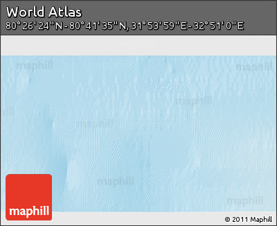 Physical 3D Map of the Area around 80° 33' 59" N, 32° 22' 30" E