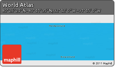 Political Panoramic Map of the Area around 80° 33' 59" N, 32° 13' 30" W