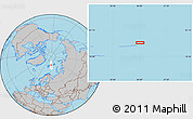 Gray Location Map of the area around 80° 33' 59" N, 34° 4' 30" E