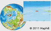 Physical Location Map of the area around 80° 33' 59" N, 41° 43' 30" E