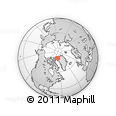Outline Map of the Area around 80° 33' 59" N, 66° 13' 29" W, rectangular outline