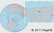 Gray Location Map of the area around 80° 33' 59" N, 83° 13' 29" W