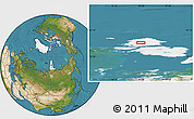 Satellite Location Map of the area around 80° 33' 59" N, 94° 25' 30" E