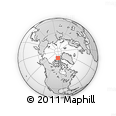 Outline Map of the Area around 80° 33' 59" N, 98° 31' 30" W, rectangular outline