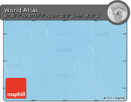 Shaded Relief Map of the Area around 80° 47' 32" N, 100° 13' 29" W