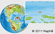 Physical Location Map of the area around 80° 47' 32" N, 106° 10' 30" W