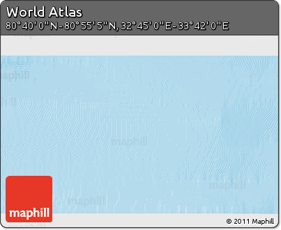 Physical 3D Map of the Area around 80° 47' 32" N, 33° 13' 30" E