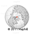 Outline Map of the Area around 80° 47' 32" N, 57° 43' 30" W, rectangular outline