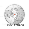 Outline Map of the Area around 80° 47' 32" N, 6° 43' 29" W, rectangular outline