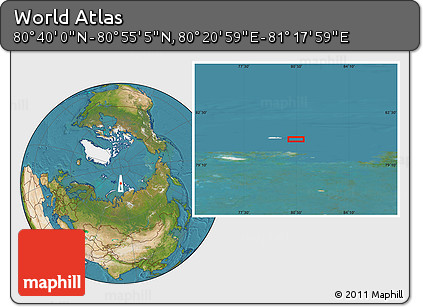 Satellite Location Map of the Area around 80° 47' 32" N, 80° 49' 29" E