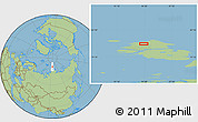 Savanna Style Location Map of the area around 80° 47' 32" N, 94° 25' 30" E