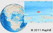 Shaded Relief Location Map of the area around 81° 1' 0" N, 106° 10' 30" W