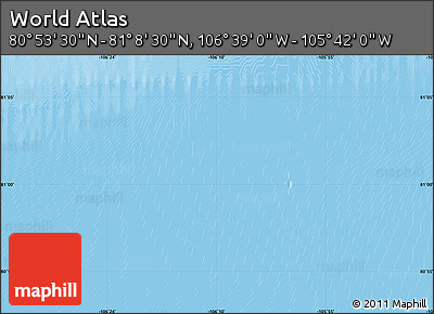 Physical Map of the Area around 81° 1' 0" N, 106° 10' 30" W