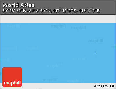 Physical 3D Map of the Area around 81° 1' 0" N, 115° 40' 30" E