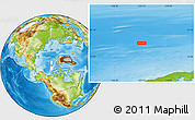 Physical Location Map of the area around 81° 1' 0" N, 123° 10' 30" W