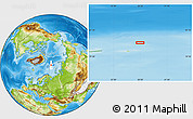 Physical Location Map of the area around 81° 14' 22" N, 38° 19' 30" E