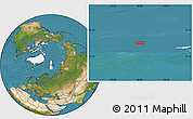 Satellite Location Map of the area around 81° 14' 22" N, 40° 52' 30" E