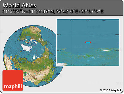Satellite Location Map of the Area around 81° 14' 22" N, 73° 10' 30" E