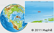 Physical Location Map of the area around 81° 27' 39" N, 117° 13' 29" W
