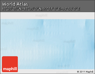 Physical 3D Map of the Area around 81° 27' 39" N, 94° 25' 30" E