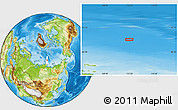 Physical Location Map of the area around 81° 40' 50" N, 112° 16' 30" E