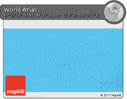 Physical 3D Map of the Area around 81° 40' 50" N, 115° 40' 30" E