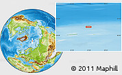 Physical Location Map of the area around 81° 40' 50" N, 35° 46' 29" E