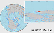 Gray Location Map of the area around 81° 40' 50" N, 89° 10' 30" W