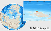 Shaded Relief Location Map of the area around 81° 40' 50" N, 94° 25' 30" E