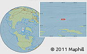 Savanna Style Location Map of the area around 81° 53' 57" N, 104° 28' 29" W, hill shading