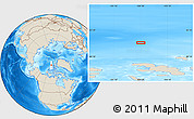 Shaded Relief Location Map of the area around 81° 53' 57" N, 104° 28' 29" W
