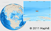 Shaded Relief Location Map of the area around 81° 53' 57" N, 106° 10' 30" W