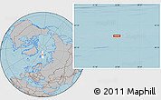 Gray Location Map of the area around 81° 53' 57" N, 34° 55' 29" E, hill shading