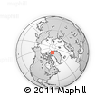 Outline Map of the Area around 81° 53' 57" N, 71° 19' 29" W, rectangular outline