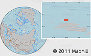 Gray Location Map of the area around 81° 53' 57" N, 94° 25' 30" E, hill shading